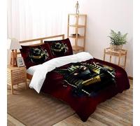 TFBHBNSk Anubis Egyptian Bedding Set 3D Design Myth DesertAnimal Duvet Cover Set Chic Breathable Comforter Cover for Boys&Girls with Pillowcase Super King（260x220cm）
