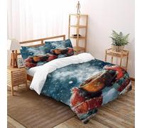 TFBHBNSk Hot Drink Gloves Bedding Set Theme Bedspread Christmas Themes Duvet Cover Set Microfiber Quilt Cover Universal for All Seasons with Pillowcase Double（200x200cm）