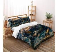 TFBHBNSk Mythical Wolf Aura Bedding Set 3 Pieces 3D Digital Printing Animal Themes Wildlife Duvet Cover Set Chic Breathable Comforter Cover Girl Woman with Pillowcase Super King（260x220cm）
