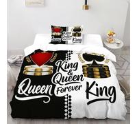 TFBHBNSk Queen King Bedding Set Theme Bedspread Poker PokerFigures Duvet Cover Set Microfiber Comforter Cover Universal for All Seasons with Pillowcase Single（135x200cm）