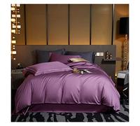 TFBHL Bed sheet set 4Pcs Double Queen King=Size Duvet Cover Set with Flat Bed Sheet Luxury Soft 1000TC Egyptian Cotton Bedding Set Solid Color Comforter Cover Pillowcase bed linings