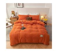 TFBHL Bed sheet set Blue Winter Quilt Cover Soft Warm Lamb Cashmere Duvet Cover Solid Color Fleece Pillowcase Bedding Cover bed linings (Color : 02, Size : 1pcs 150x200cm)