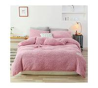 TFBHL Bed sheet set Blue Winter Quilt Cover Soft Warm Lamb Cashmere Duvet Cover Solid Color Fleece Pillowcase Bedding Cover bed linings (Color : 03, Size : 1pcs 150x200cm)