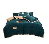 TFBHL Bed sheet set Cashmere Velvet Duvet Cover for Bedroom Thicken Blue Quilt Cover Bedding Set Duvet Cover Twin Queen King bed linings (Color : D, Size : 1pcs 150x200cm)