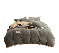 TFBHL Bed sheet set Cashmere Velvet Duvet Cover for Bedroom Thicken Blue Quilt Cover Bedding Set Duvet Cover Twin Queen King bed linings (Color : I, Size : 1pcs 150x200cm)