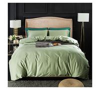 TFBHL Bed sheet set Luxury Ultra Soft Cotton Bedding Set 3/4Pcs Multi Solid Color Twin Queen King=Size Duvet Cover Set with Corner Ties Flat Bed Sheet Pillowcase bed linings