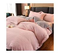 TFBHL Bed sheet set Winter Thickened Velvet Duvet Cover Set 4-piece Bed Sheet Double-sided Milk Flan Coral Plus Velvet Quilt Cover Bedding Set bed linings