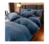 TFBHL Bed sheet set Winter Thickened Velvet Duvet Cover Set 4-piece Bed Sheet Double-sided Milk Flan Coral Plus Velvet Quilt Cover Bedding Set bed linings