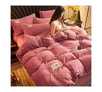 TFBHL Bed sheet set Winter Velvet Bedding Duvet Cover Coral Fleece Quilt Cover Short Duvet Cover Breathable Soft Comfy bed linings (Color : B, Size : 1pc 200x230cm)