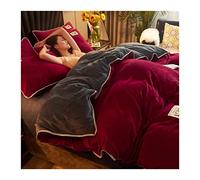 TFBHL Bed sheet set Winter Velvet Bedding Duvet Cover Coral Fleece Quilt Cover Short Duvet Cover Breathable Soft Comfy bed linings