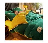 TFBHL Bed sheet set Winter Velvet Duvet Cover Side Coral Fleece Quilt Cover Short Duvet Cover Not Including Pillowcase bed linings (Color : H, Size : 1pc 220x240cm)