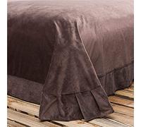 TFBHL Bedding Set red Coffee Bed Sheets lace Duvet Cover Winter Sets Warm Bed Linen (4 Queen)