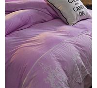 TFBHL Bedding Set red Coffee Bed Sheets lace Duvet Cover Winter Sets Warm Bed Linen (6 Queen)