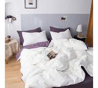TFBHL Quilt Cover, Bed Sheet, Two Pillowcases with Matching Colors, Skin-, Breathable and Comfortable Four-piece Suit (03,1.5m)