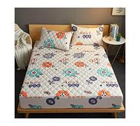 TFBHL Quilted Waterproof Fitted Sheet With Elastic Queen Mattress Protector Solid Color Bed Cover(No Pillowcase) (Color : A, Size : 2 pillowcase 48x74cm)