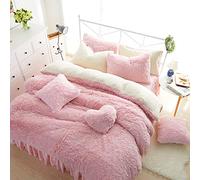 TFBHL Solid Color Warm Bedding Set 4 6pcs Soft Duvet Cover Set Pillowcase bedskirt Duvet Cover Quilt Cover,1,Queen sizeA 4pcs (3 Queen sizeA 6pcs)