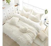 TFBHL Solid Color Warm Bedding Set 4 6pcs Soft Duvet Cover Set Pillowcase bedskirt Duvet Cover Quilt Cover,1,Queen sizeA 4pcs (4 Queen sizeB 4pcs)