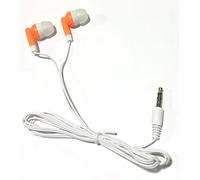 TFD Supplies Wholesale Bulk Earbuds Headphones 50 Pack for iPhone, Android, MP3 Player - Orange