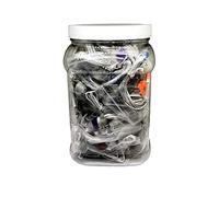 TFD Supplies Wholesale Bulk Earbuds Headphones 50 Pack in Storage Tub - Mixed Colors