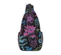 TFDGDGH Arcane Jinx Monkey Graffiti Crossbody Sling Bags Printed Chest Bag Boom Anime Shoulder Backpack Daypack for Travel Hiking Sports