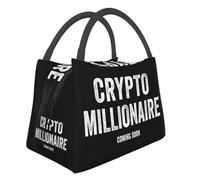 TFDGDGH Custom Crypto Bitcoin Cryptocurrency Lunch Bags Men Women Warm Cooler Insulated Lunch Box for Office Travel Lunch Bag