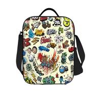 TFDGDGH Custom Funny Graffiti Set Cartoon Street Style Insulated Lunch Bags for Camping Travel Thermal Cooler Bento Box Women Children