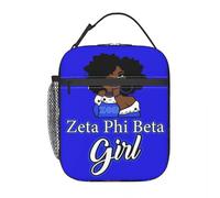 TFDGDGH Custom Zeta Girl Resuable Lunch Boxes for Waterproof Zeta Phi Beta Sorority Thermal Cooler Food Insulated Lunch Bag Office Work