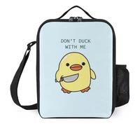 TFDGDGH Dont Duck with me Lancheira Printed Lunch Bag Vintage Children's Lunch Box Insulation Lunch Box Bag