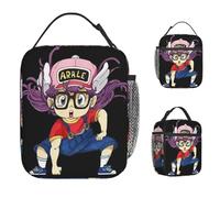TFDGDGH Dr Slump Arale Lunch Bag Portable Zipper Lunch Box Unisex Outdoor Picnic Print Cooler Bag Casual Oxford Tote Food Bags