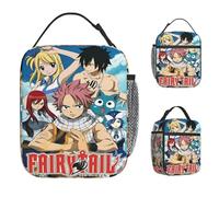TFDGDGH Happy Fairy Tail Manga Insulated Lunch Bag for Men Women Food Bag Portable Cooler Thermal Lunch Box for School Office