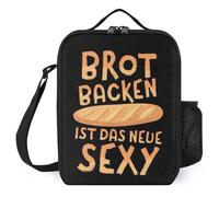TFDGDGH Hobbybcker Brot Backen Bolsas Printed Lunch Bag with Shoulder Strap Cute Lunch Bag Insulation Lunch Box Bag