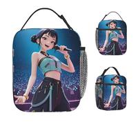 TFDGDGH Kpop Demon Hunter Lunch Bag Vintage Lunch Box School Portable Thermal Tote Handbags for Men Oxford Graphic Cooler Bag