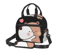 TFDGDGH Peach and Goma Bubu Dudu Balloon Lunch Bags Insulated Bento Box Portable Lunch Tote Picnic Bags Thermal Bag for Woman School