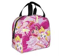 TFDGDGH Smile PreCure Anime Insulated Lunch Bag Thermal Bag Glitter Force Yayoi Miyuki Nao Reika Akane Leakproof Tote Lunch Box Food Bag
