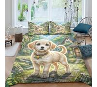TFEDACVSS 3 PiecesAnimalQuilt Covers3D PrintedBeagle Hound ArtComforter Cover2 PillowcasesHidden ZipperSoft MicrofiberGirlsKing(220x240cm)