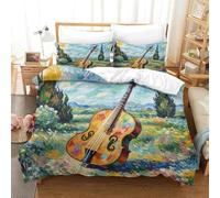 TFEDACVSS 3 PiecesMusicQuilt Cover3D PrintedErhu Chinese InstrumentDuvet Cover2 Pillowcaseswith ZipperSoft MicrofiberKidsSuper King(260x220cm)