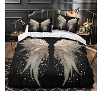 TFEDACVSS Angel Wings Comforter Cover 3D Design Printed All Season 3 Piece Bedding Set Zipper decorative Duvet Cover Ultra Soft Machine Washable for Kids Teens Adults Women Youth Single（135x200cm）