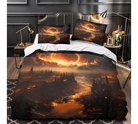 TFEDACVSS Apocalyptic Landscape Comforter Cover 3D Design Printed Luxury 3 Pcs Bed Set Zipper Duvet Cover Super Soft Washable for Teens Adults Women Kids Boys Youth Teenagers Super king（260x220cm）