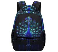 TFEDACVSS Beautiful PeacockDaypack PSchool Backpack ForAnimal Cute Backpack School Bag, Plain Backpack for Eenage Lots Pockets Trip with Side PocketsOne Size