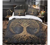 TFEDACVSS Celtic Tree Design Quilt Cover 3D Design Printed Premium 3 Pieces Bed Linen Zipper Closure Comforter Cover Soft Easy Care for Kids Youth Teenagers Adults Women Girls Super king（260x220cm）