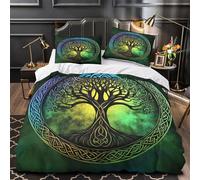 TFEDACVSS Celtic Tree Symbol Quilt Cover 3D Print Easy Care 3 Pieces Bed Set Hidden Zipper FantasyDesign Duvet Cover Extra Soft Hypoallergenic for Adults Kids Teens Women Youth King（220x240cm）