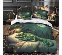 TFEDACVSS Chameleon Sleeping Comforter Cover 3D Print Hotel Quality 3-Piece Bed Set Hidden Zipper Duvet Cover Extra Soft Machine Washable for Adults Women Kids Girls Boys Double（200x200cm）