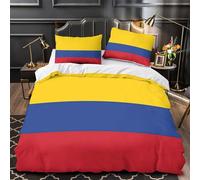 TFEDACVSS Colombian Flag Quilt Cover 3D Design Printed Hypoallergenic 3 Pcs Bedding Set Zipper Comforter Cover Super Soft Machine Washable for Kids Adults Women Teens Youth Single（140x200cm）