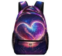 TFEDACVSS Cosmic Love HeartDaypack PSchool Backpack for Cute Backpack School Bag, Plain Backpack for Eenage Lots Pockets Lightweight with Side PocketsOne Size