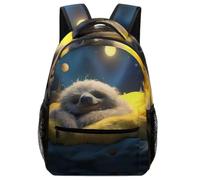TFEDACVSS Cute Sloth Sleeping-fantasy Bedtime IllustrationDaypack PSchool Backpack for Cute Backpack School Bag, Plain Backpack for Eenage Fashion Casual Travel with Side PocketsOne Size