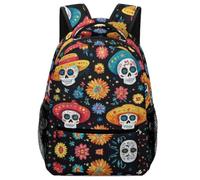 TFEDACVSS Day of Dead Skulls-Mexican Folk Art StyleDaypack PSchool Backpack for Cute Backpack School Bag, Plain Backpack for Teenagers Lots Pockets Work with Bottle PocketOne Size