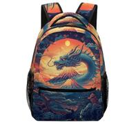 TFEDACVSS Dragon Fantasy ArtDaypack PSchool Backpack ForFantasy Creature Cute Backpack School Bag, Plain Backpack for Eenage Lots Pockets Lightweight with Side PocketsOne Size