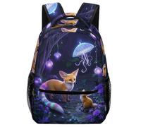 TFEDACVSS Fennec FoxDaypack PSchool Backpack Foranimal Cute School Bag, Plain Backpack for Teenagers Fashion Casual Work with Bottle PocketOne Size