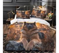 TFEDACVSS German Shepherd Comforter Cover 3D Design Printed All Season 3 Piece Bedding Set Zipper Quilt Cover Ultra Soft Breathable for Kids Teens Adults Women Youth Teenagers Single（135x200cm）