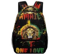 TFEDACVSS Jamaica Lion Art-Rasta Vibrant Graphic DesignDaypack PSchool Backpack for Cute Backpack School Bag, Plain Backpack for Teenagers Lots Pockets Trip with Bottle PocketOne Size
